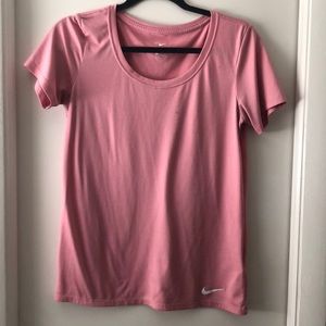 Nike dri-fit soft pink workout tee shirt